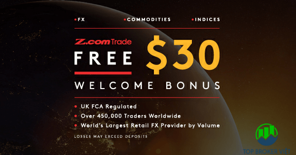 Z.com Trade có thể cung cấp cho khách hàng mới Khoản tiền thưởng chào mừng là 30 đô la (€ 25, £ 20)